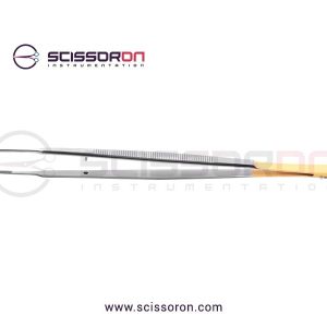 Gerald Tissue Forceps with 1x2 Teeth TC Serrated Platform Flat Handle