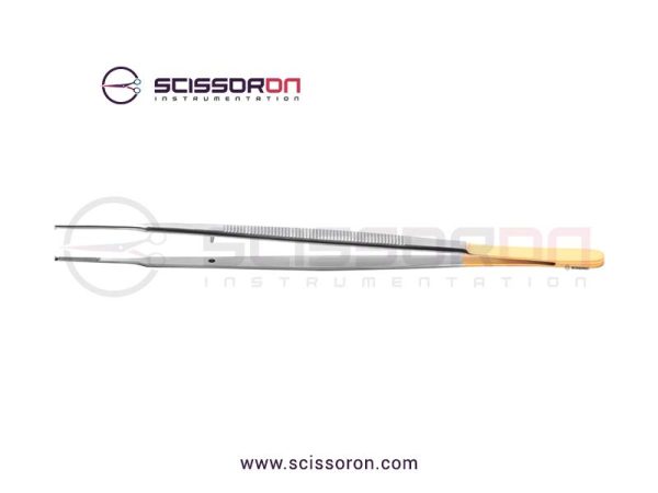 Gerald Tissue Forceps with 1x2 Teeth TC Serrated Platform Flat Handle