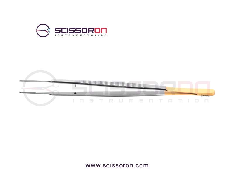 Gerald Tissue Forceps with 1x2 Teeth TC Serrated Platform Flat Handle