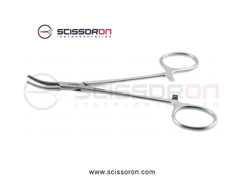 Halstead Hemostatic Mosquito Forceps 1x2 Teeth Curved Jaws