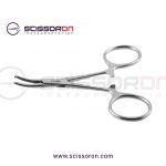 Hartman Micro Hemostatic Mosquito Forceps Curved Jaws with 1x2 Teeth End