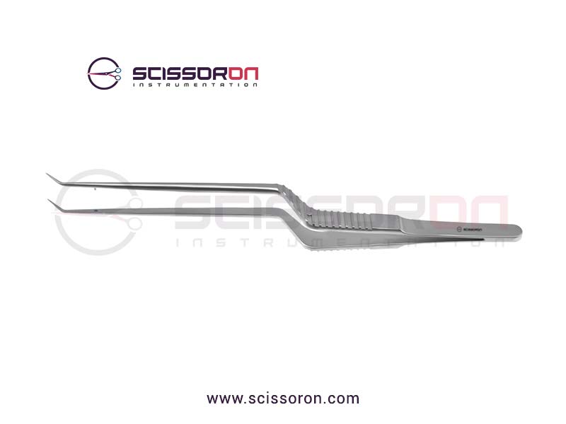 Jacobson Bayonet Forceps Straight Jaws with Angled Tips