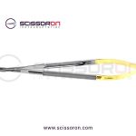 Jacobson Microsurgical Needle Holder TC Insert Curved Heavy Jaws Handle without Lock