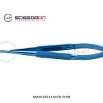 Jacobson Needle Holder 12mm TC Dusted Curved Jaws Handle without Lock