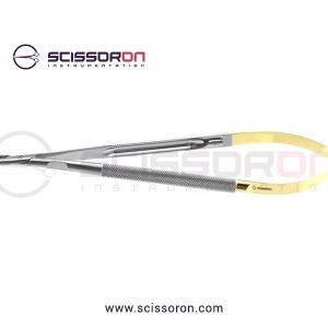 Jacobson Microsurgical Needle Holder TC Insert Straight Heavy Jaws Handle with Lock