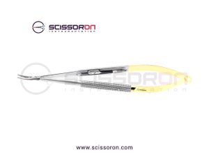 Jacobson Microsurgical Needle Holder Curved TC Insert Jaws Handle with Lock