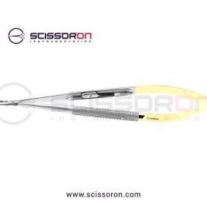 Jacobson Microsurgical Needle Holder Curved TC Insert Jaws Handle with Lock