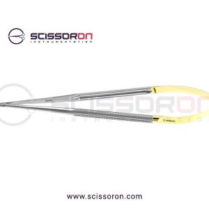 Jacobson Microsurgical Needle Holder Straight TC Insert Jaws Handle without Lock