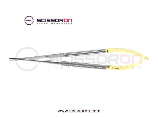 Jacobson Microsurgical Needle Holder Straight TC Insert Jaws Handle without Lock