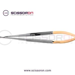 Jacobson Microsurgical Needle Holder Straight TC Insert Jaws Handle with Lock