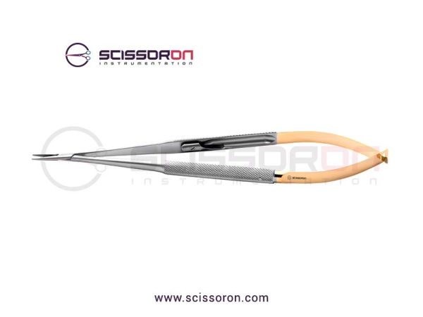 Jacobson Microsurgical Needle Holder Straight TC Insert Jaws Handle with Lock