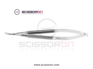 Jacobson Microsurgical Needle Holder TC Dusted Curved Jaws with Handle without Lock