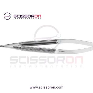 Jacobson Microsurgical Needle Holder TC Dusted Curved Jaws with Handle without Lock