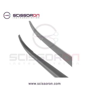 Microsurgical Forceps 0.6mm TC Dust Surface Curved Jaws Round Balanced Handle-02