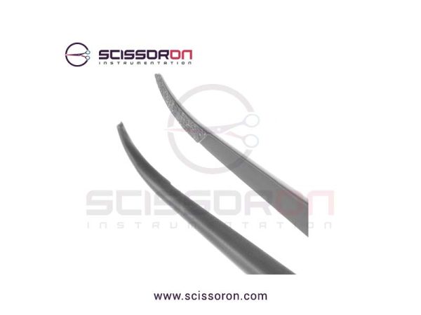 Microsurgical Forceps 0.6mm TC Dust Surface Curved Jaws Round Balanced Handle-02