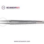 Microsurgical Forceps 0.6mm TC Dust Surface Straight Jaws Round Balanced Handle