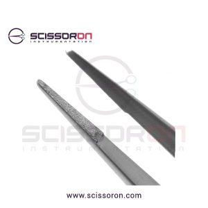 Microsurgical Forceps 0.6mm Fine TC Dust Surface Straight Jaws Round Balanced Handle