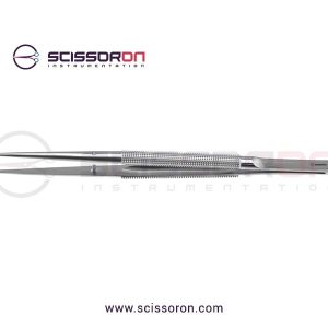 Microsurgical Forceps with 1.0mm Ring Tip TC Dust Surface Lightweight Handle