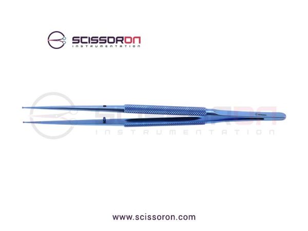 Microsurgical Forceps with 1.0mm Ring Tip TC Dusted Surface without Tying Lightweight Handle Titanium