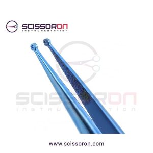 Microsurgical Forceps with 1.0mm Ring Tip TC Dust Surface Titanium-02