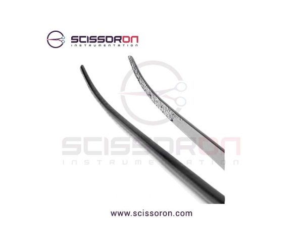 Microsurgical Tissue Forceps without Tying 1.0mm TC Dusted Curved Jaws