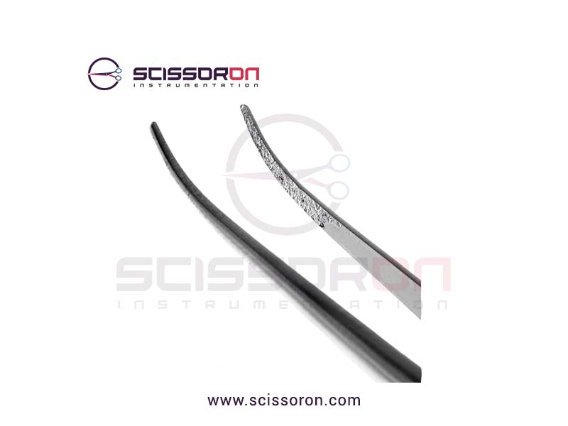Microsurgical Tissue Forceps without Tying 1.0mm TC Dusted Curved Jaws