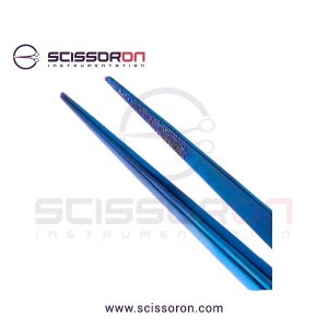 Microsurgical Tissue Forceps with Tying 1.0mm TC Dusted Straight Jaws Lightweight Handle Titanium