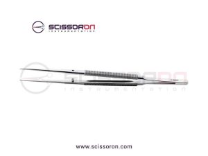 Microsurgical Tissue Forceps without Tying 1.0mm TC Dusted Straight Jaws