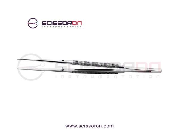 Microsurgical Tissue Forceps without Tying 1.0mm TC Dusted Straight Jaws