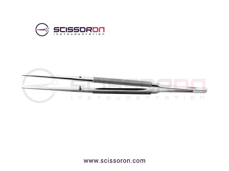 Microsurgical Tissue Forceps without Tying 1.0mm TC Dusted Straight Jaws