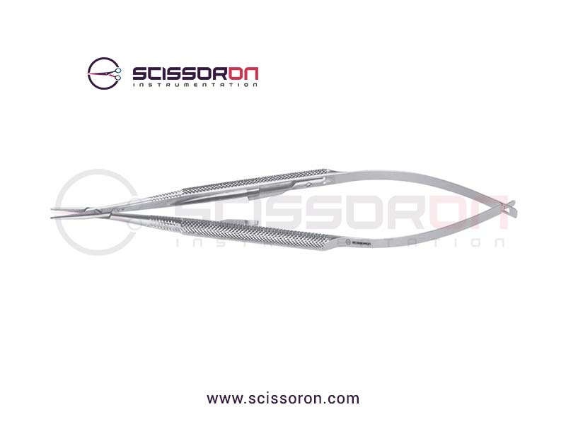 Reill Microsurgical Needle Holder Smooth Straight Jaws Handle with Lock