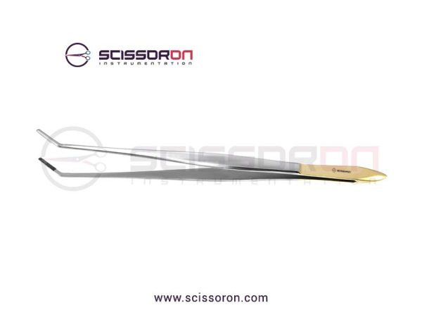 Cushing Dressing Forceps TC Insert Angled Jaws