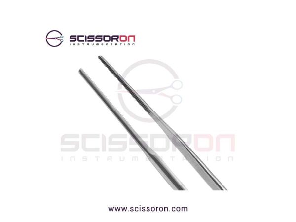 Gerald Dressing Forceps Straight Jaws with Bayonet Handle-02