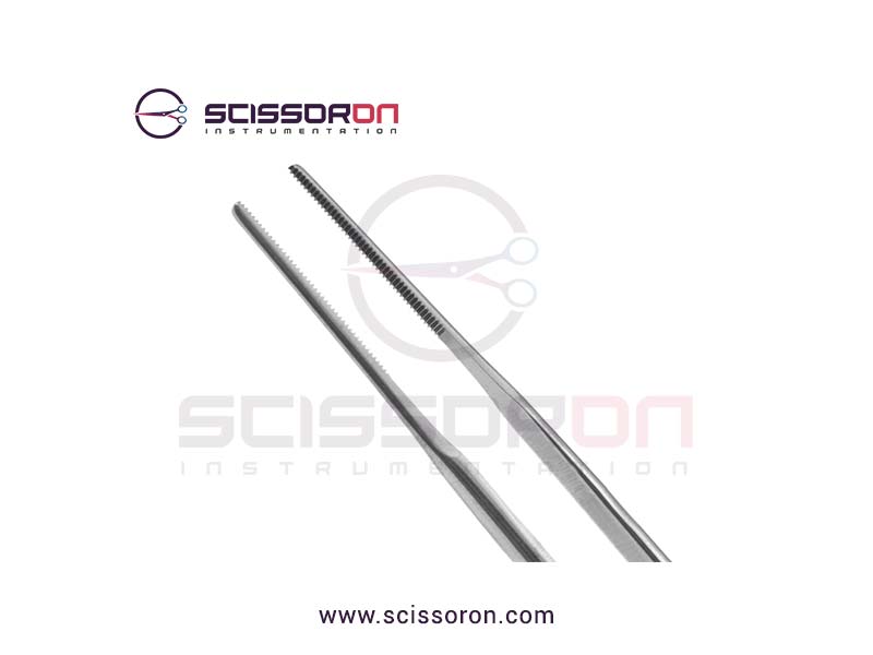 Gerald Dressing Forceps Straight Jaws with Bayonet Handle-02