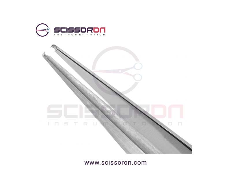 Pierse Tissue Forceps 1x1 Teeth End Flat Handle