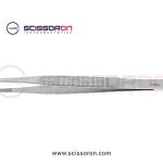 Lane Tissue Forceps 1x2 Teeth End with Rough Handle