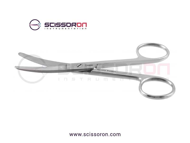 Operating scissors, 5'',curved blades, blunt tips_01