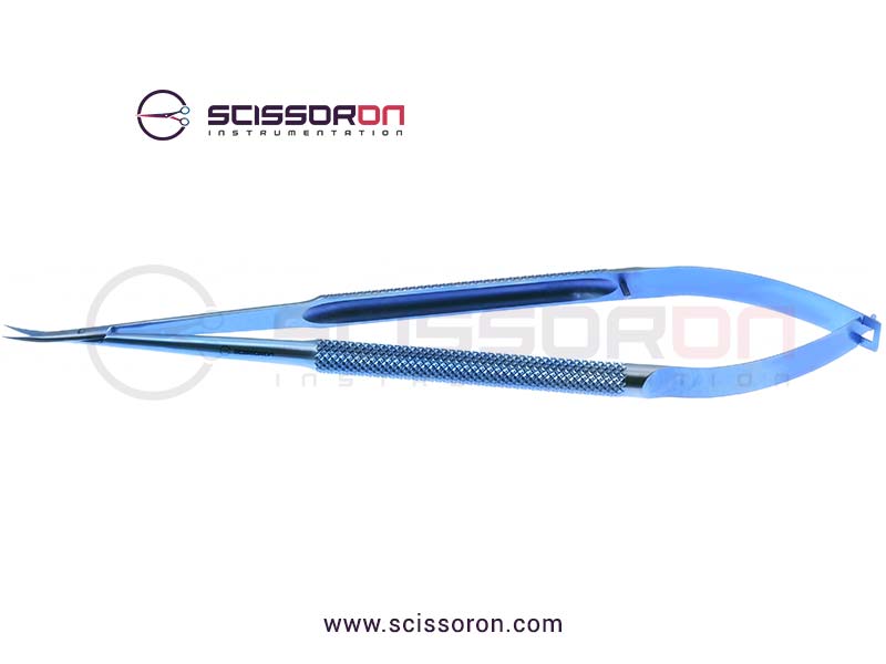 Rhoton-Type Microvascular Scissor Curved Blades-Titanium-01