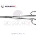 Baby-Metzenbaum-Scissors---Curved-Blades-wBlunt-tips,-Ring-Handle,-Stainless-Steel,-5-(12cm)