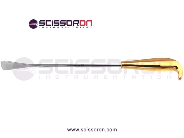 Tebbetts-style-breast-dissector-13'',paddle-shaped-spatula,-working-length-216mm,-gold-grip-handle-01 Tebbetts-style-breast-dissector-13'',paddle-shaped-spatula,-working-length-216mm,-gold-grip-handle-01